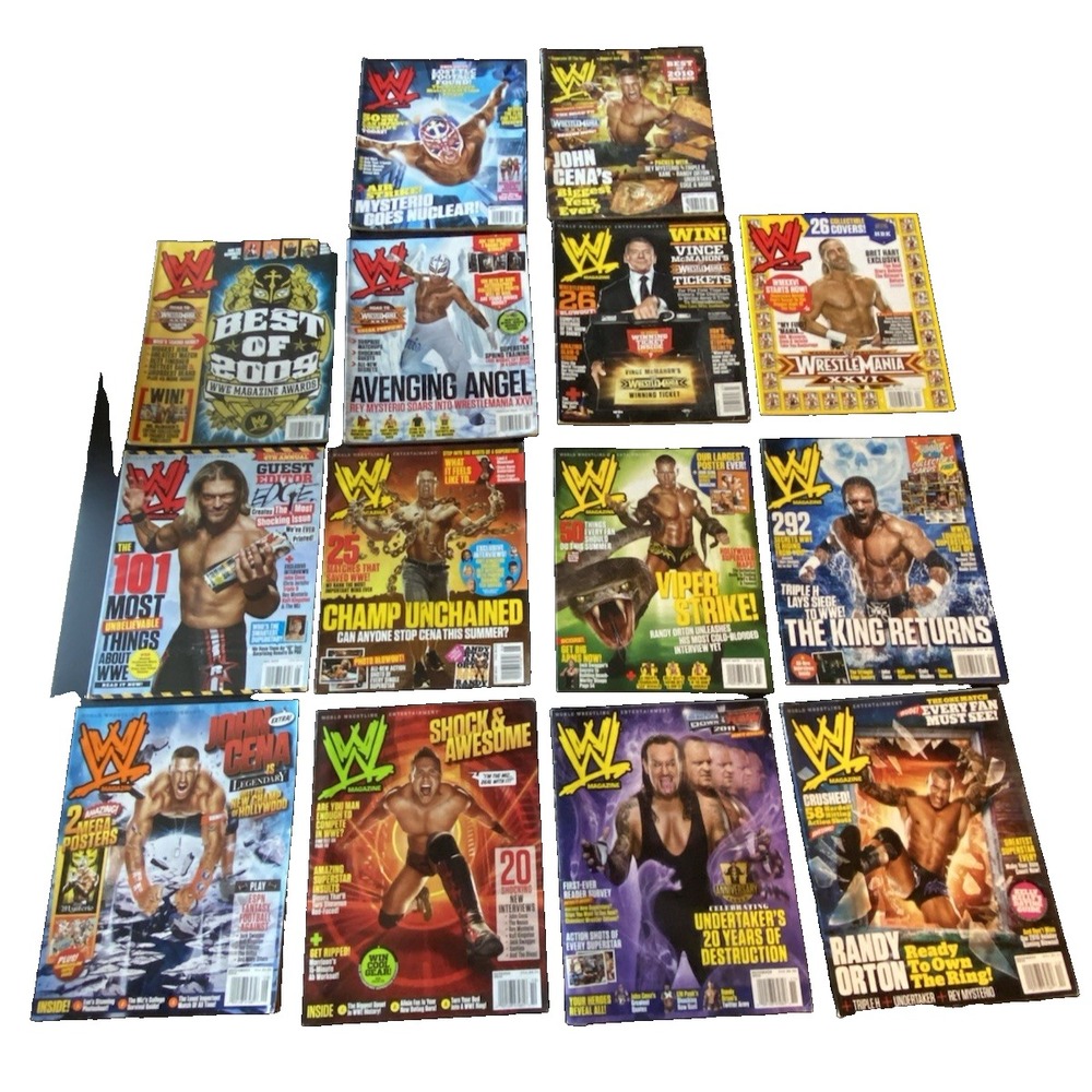 Lot of 14 2010 WWF World Wrestling Federation‎ Magazines All Months plus Holiday